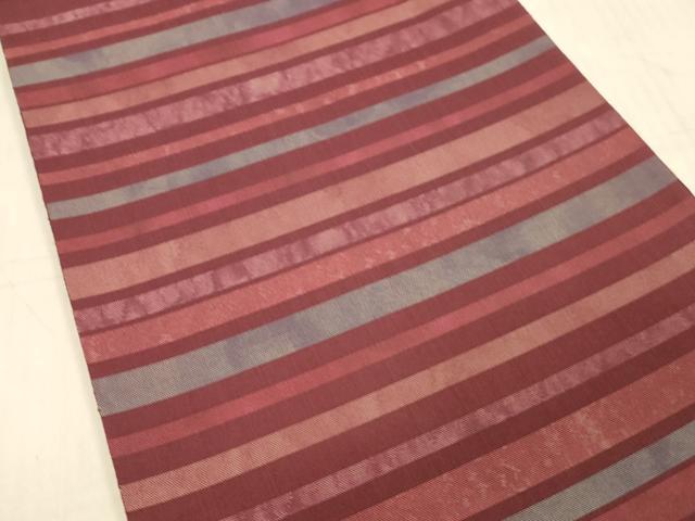 平和屋着物＊夏物 太鼓柄袋帯 横段文 正絹 逸品 DAAW1935cm