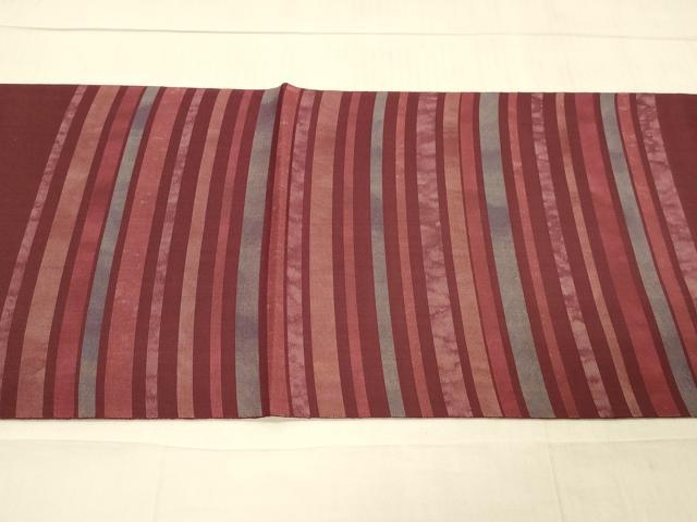 平和屋着物＊夏物 太鼓柄袋帯 横段文 正絹 逸品 DAAW1935cm