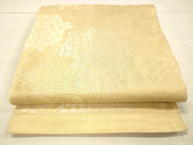 平和屋着物＊夏物 西陣 倭織物謹製 六通柄 本袋帯 紫陽花 アジサイ 金銀糸 証紙付き 正絹 逸品 DAAW1936cm