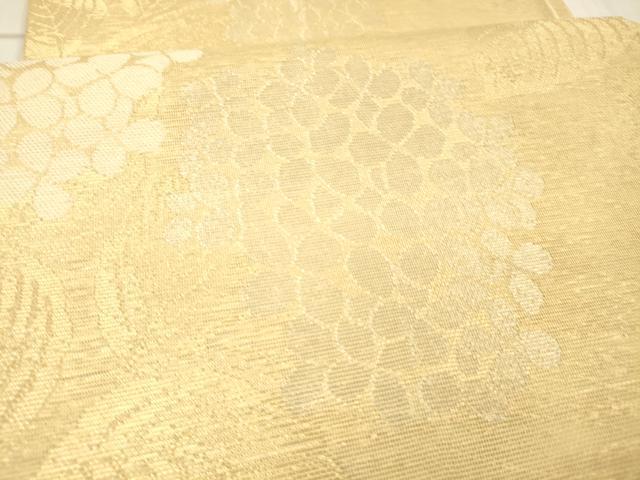平和屋着物＊夏物 西陣 倭織物謹製 六通柄 本袋帯 紫陽花 アジサイ 金銀糸 証紙付き 正絹 逸品 DAAW1936cm