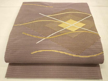 平和屋着物＊夏物 八寸名古屋帯 抽象文様 金銀糸 正絹 逸品 DAAW1941cm
