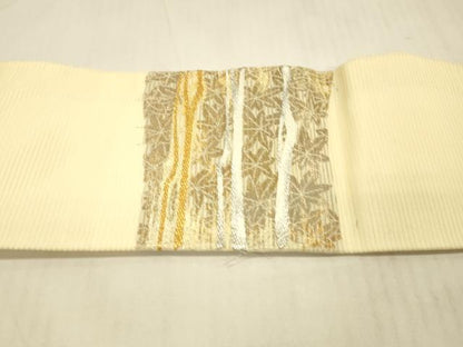 平和屋着物＊夏物 九寸名古屋帯 樹林楓文 金銀糸 正絹 逸品 DAAW1942cm
