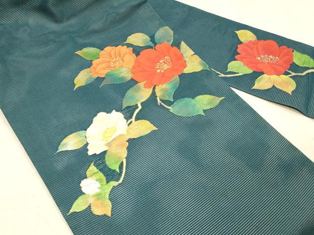 平和屋着物＊夏物 九寸名古屋帯 枝花文 金銀糸 正絹 逸品 DAAW1948cm