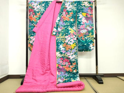 平和屋本店●色打掛　和装　婚礼　結婚式　花嫁　神社挙式　唐織　草花文　金銀糸　逸品　DAAW2064zy