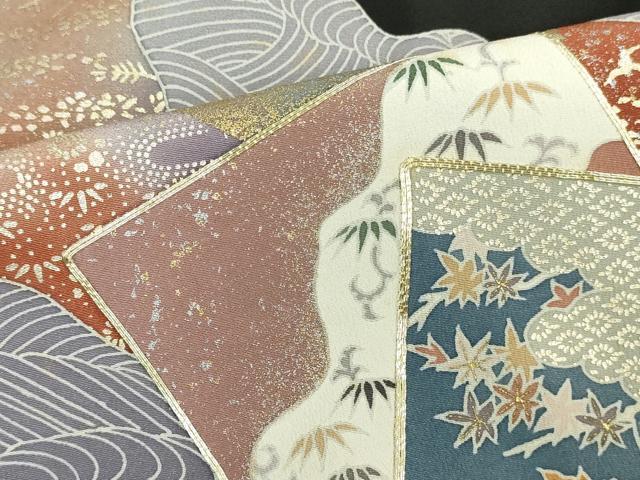 平和屋着物■豪華黒留袖　駒刺繍　色紙重ね吉祥花文　金彩　正絹　逸品　DAAW2133zy