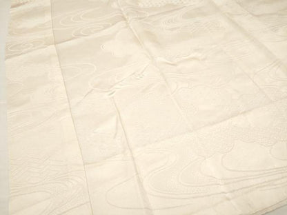 平和屋着物■長襦袢　無双仕立て　流水雲地紋　正絹　逸品　DAAW2565ma