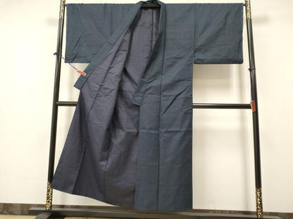 平和屋着物●男性 紬 アンサンブル 長羽織 亀甲柄 正絹 逸品 未使用 DAAW2604ma