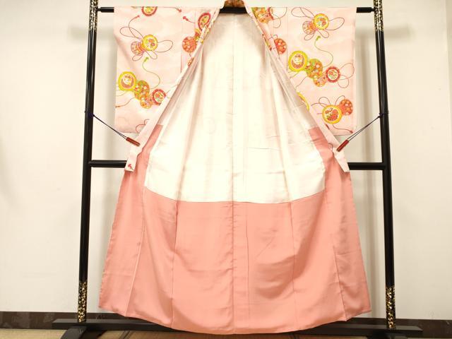 平和屋着物∵女の子 十三参り 子供 祝着 鼓飛鶴花蝶文 金彩 逸品 DAAW2816ma