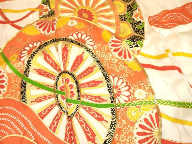 平和屋着物∵女の子 十三参り 子供 祝着 駒刺繍 片輪車花文 金彩 逸品 DAAW2819ma