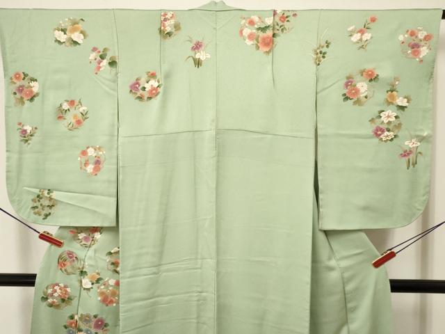 平和屋着物∵女の子　十三参り　子供　祝着　駒刺繍　花丸文　金彩　逸品　DAAW2822ma