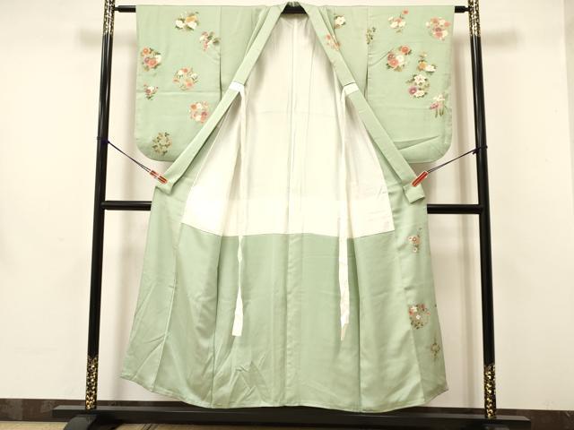 平和屋着物∵女の子　十三参り　子供　祝着　駒刺繍　花丸文　金彩　逸品　DAAW2822ma