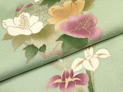 平和屋着物∵女の子　十三参り　子供　祝着　駒刺繍　花丸文　金彩　逸品　DAAW2822ma