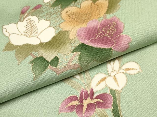 平和屋着物∵女の子　十三参り　子供　祝着　駒刺繍　花丸文　金彩　逸品　DAAW2822ma