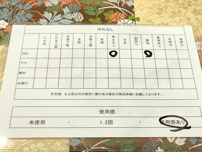 平和屋着物◎六通柄袋帯　唐織　草花　金糸　正絹　逸品　DAAW3626fe
