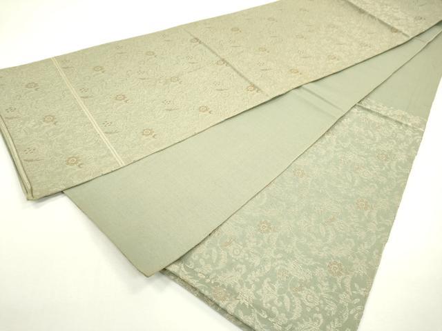 平和屋着物◎太鼓柄 京袋帯 花唐草文 正絹 逸品 DAAW3660fe