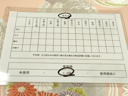 平和屋着物◎六通柄袋帯　唐織　花丸文　金銀糸　正絹　逸品　DAAW3680fe