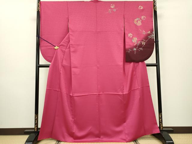 平和屋着物●小振袖 二尺袖 枝花丸文 暈し染 洗える着物 DAAW3830fe