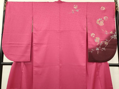 平和屋着物●小振袖 二尺袖 枝花丸文 暈し染 洗える着物 DAAW3830fe
