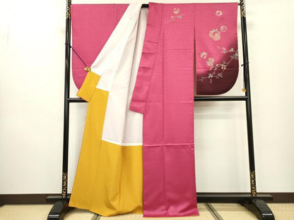 平和屋着物●小振袖 二尺袖 枝花丸文 暈し染 洗える着物 DAAW3830fe