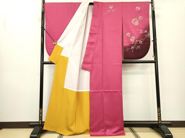 平和屋着物●小振袖 二尺袖 枝花丸文 暈し染 洗える着物 DAAW3830fe