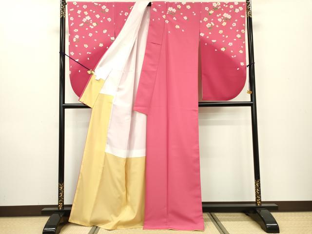 平和屋着物●小振袖　二尺袖　桜　暈し染　金彩　洗える着物　DAAW3833fe