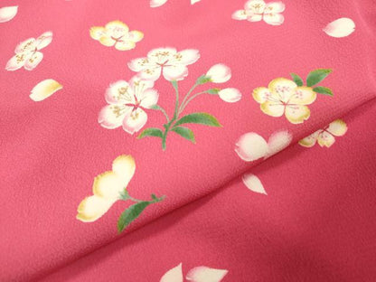 平和屋着物●小振袖　二尺袖　桜　暈し染　金彩　洗える着物　DAAW3833fe