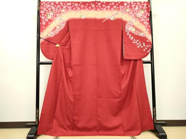 平和屋着物●小振袖 二尺袖 舞花 暈し染 金彩 洗える着物 DAAW3854fe