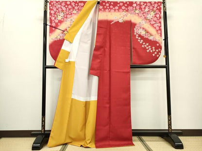 平和屋着物●小振袖 二尺袖 舞花 暈し染 金彩 洗える着物 DAAW3854fe