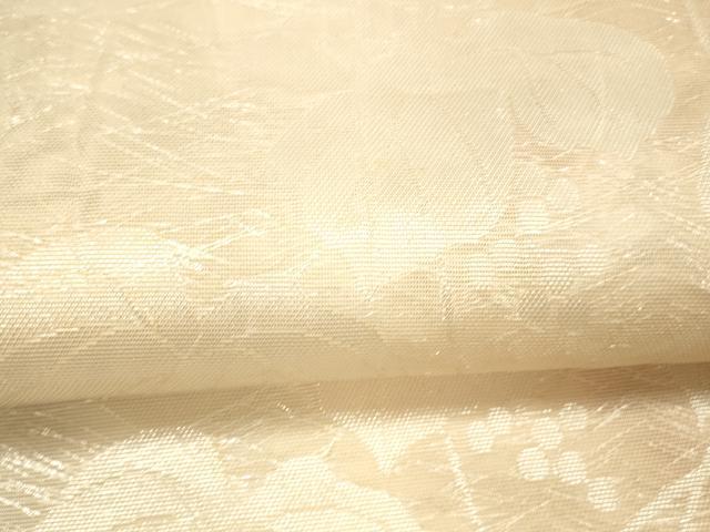 平和屋着物＊夏物　六通柄袋帯　葡萄蔦の葉文　銀糸　正絹　逸品　DAAW4105cm