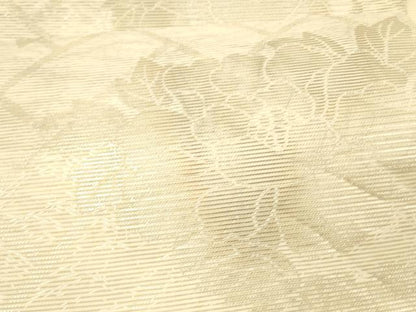平和屋着物＊夏物　六通柄袋帯　草花文　銀糸　正絹　逸品　DAAW4107cm