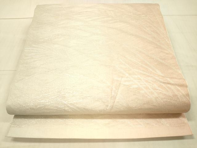 平和屋着物＊夏物 六通柄袋帯 草葉文 銀糸 正絹 逸品 DAAW4110cm