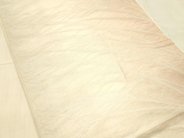 平和屋着物＊夏物 六通柄袋帯 草葉文 銀糸 正絹 逸品 DAAW4110cm
