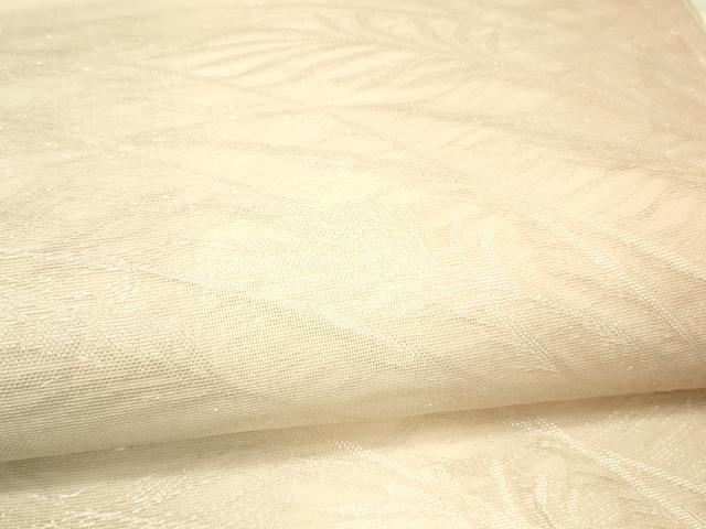 平和屋着物＊夏物 六通柄袋帯 草葉文 銀糸 正絹 逸品 DAAW4110cm