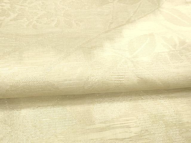 平和屋着物＊夏物 六通柄袋帯 草葉文 銀糸 正絹 逸品 DAAW4114cm