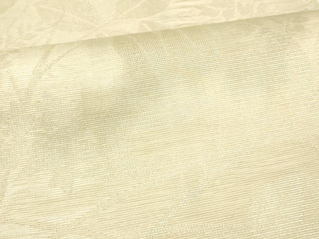 平和屋着物＊夏物 六通柄袋帯 草葉文 銀糸 正絹 逸品 DAAW4114cm