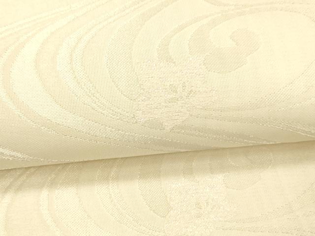 平和屋着物＊夏物　六通柄袋帯　流水花文　銀糸　正絹　逸品　DAAW4117cm