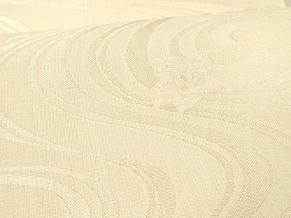 平和屋着物＊夏物　六通柄袋帯　流水花文　銀糸　正絹　逸品　DAAW4117cm