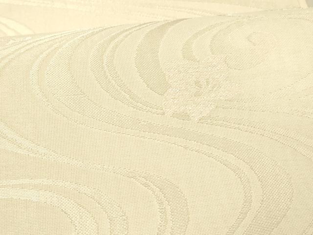 平和屋着物＊夏物　六通柄袋帯　流水花文　銀糸　正絹　逸品　DAAW4117cm