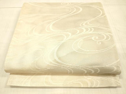 平和屋着物＊夏物　六通柄袋帯　流水文　金銀糸　正絹　逸品　DAAW4143cm