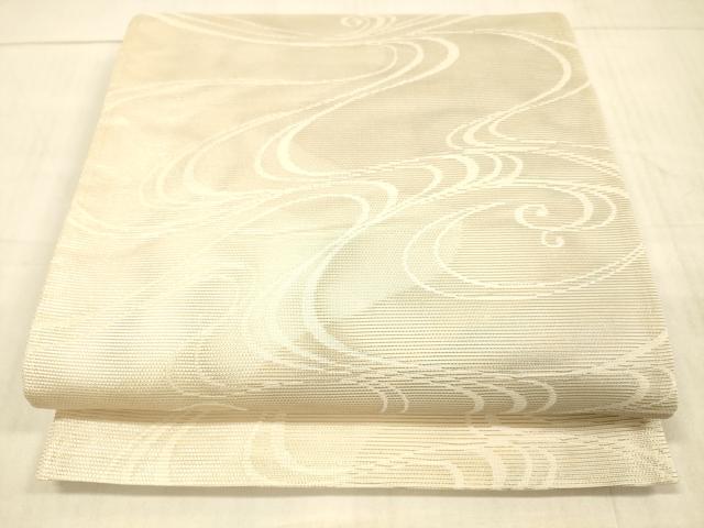 平和屋着物＊夏物　六通柄袋帯　流水文　金銀糸　正絹　逸品　DAAW4143cm