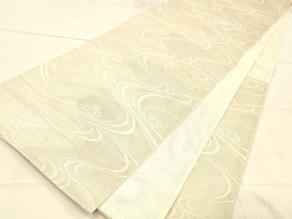平和屋着物＊夏物　六通柄袋帯　流水文　金銀糸　正絹　逸品　DAAW4143cm
