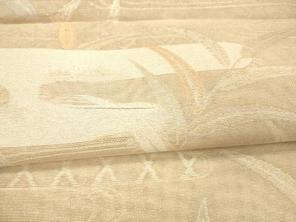 平和屋着物＊夏物　六通柄袋帯　流水籬草葉文　銀糸　正絹　逸品　DAAW4144cm