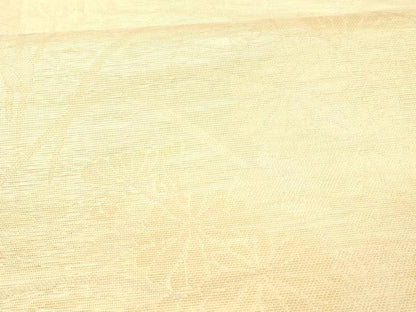 平和屋着物＊夏物 六通柄 本袋帯 草花文 金糸 正絹 逸品 DAAW4159cm