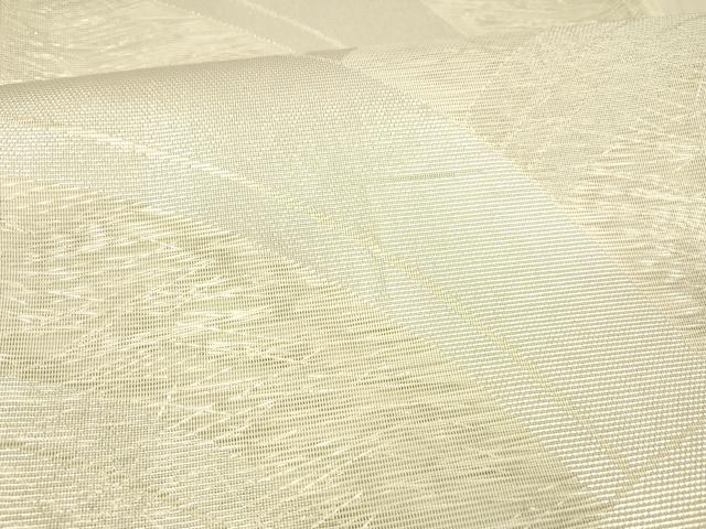 平和屋着物＊夏物 六通柄袋帯 抽象文様 銀糸 正絹 逸品 DAAW4162cm