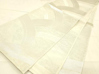 平和屋着物＊夏物 六通柄袋帯 抽象文様 銀糸 正絹 逸品 DAAW4162cm