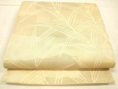 平和屋着物＊夏物　六通柄袋帯　草葉文　金銀糸　正絹　逸品　DAAW4177cm