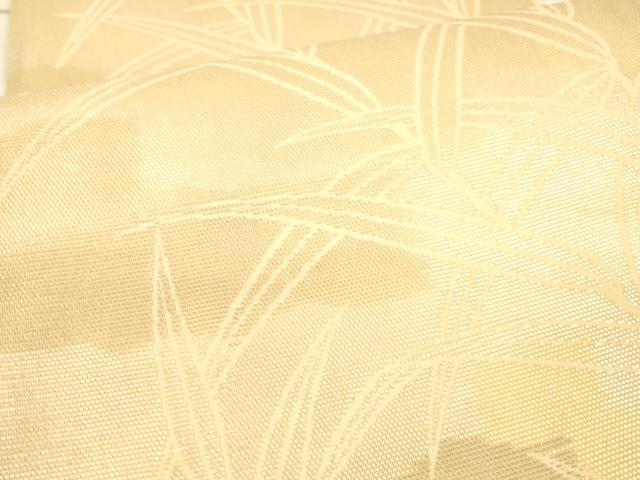 平和屋着物＊夏物　六通柄袋帯　草葉文　金銀糸　正絹　逸品　DAAW4177cm