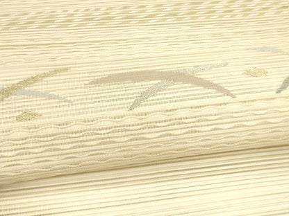平和屋着物＊夏物 絽綴れ 八寸名古屋帯 草葉文 金銀糸 正絹 逸品 DAAW4193cm