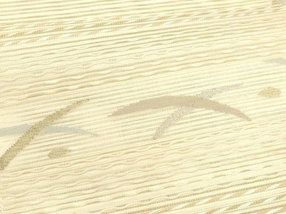 平和屋着物＊夏物 絽綴れ 八寸名古屋帯 草葉文 金銀糸 正絹 逸品 DAAW4193cm