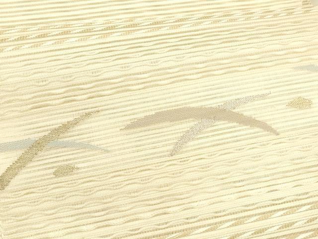 平和屋着物＊夏物 絽綴れ 八寸名古屋帯 草葉文 金銀糸 正絹 逸品 DAAW4193cm